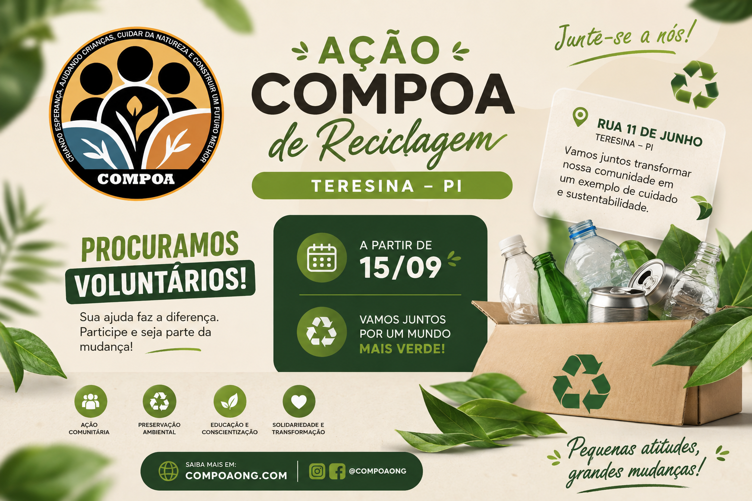 Imagem de capa de 🌱 COMPOA inicia ações voluntárias em Teresina e busca expandir seu movimento pelo Brasil